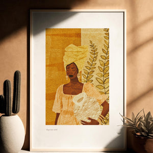 The ‘Zella Print ‘ African Female Art Print