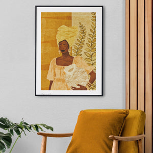 The ‘Zella Print ‘ African Female Art Print