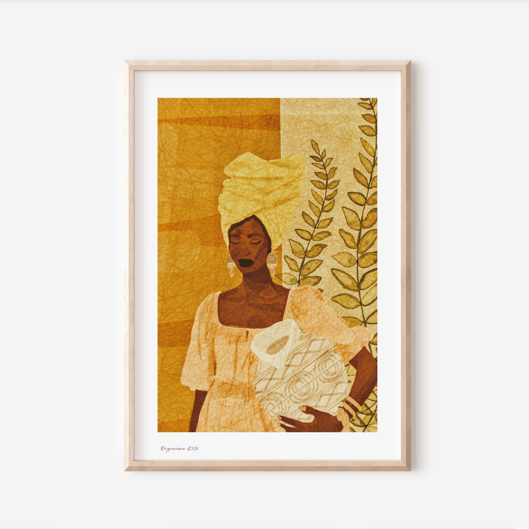 The ‘Zella Print ‘ African Female Art Print