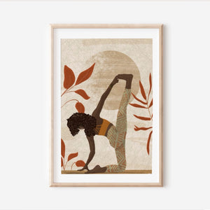 The Mazoezi Fine Wall Art Print  Yoga Art 