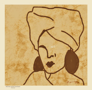 Women from Kenya - Minimalist Line Art African Poster