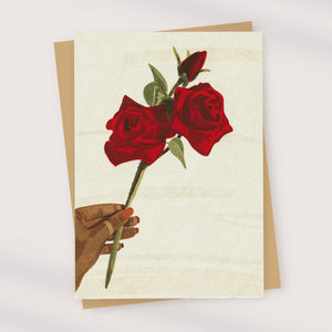 Rose of love greeting card for valentine’s 