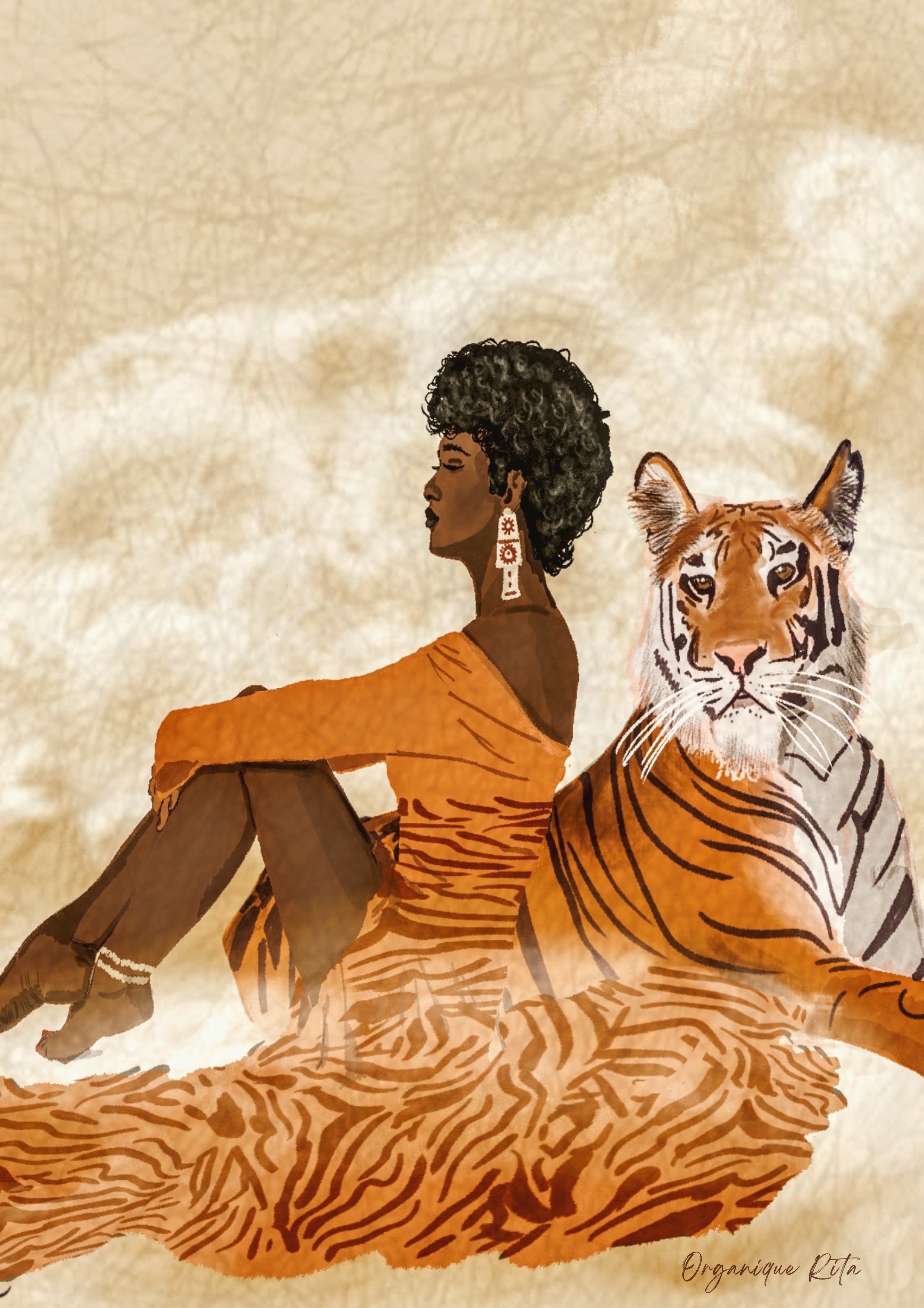 Alter Ego Tiger - African Wall Art Print for living space