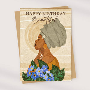 The Efia Black Greeting Card | African Birthday Card