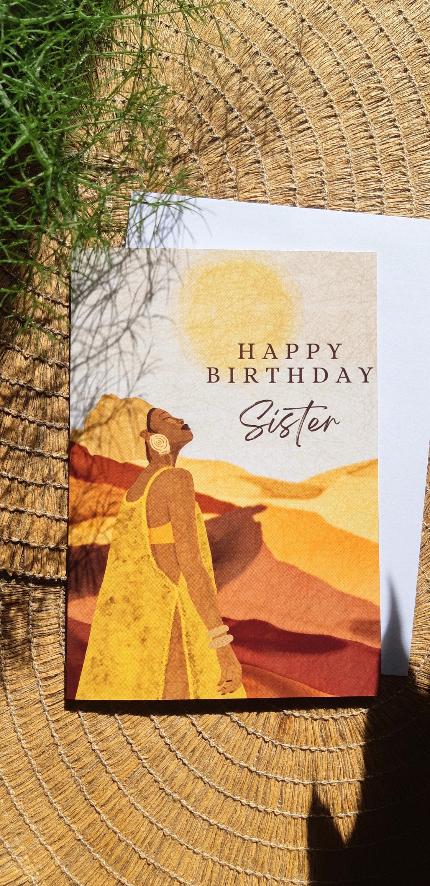 Sister Birthday Card | African Art | Greeting Card | Card For Friend | Afro-Boho Card| Melanin | African Sister Card  | African Women Card