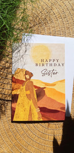 Sister Birthday Card | African Art | Greeting Card | Card For Friend | Afro-Boho Card| Melanin | African Sister Card  | African Women Card