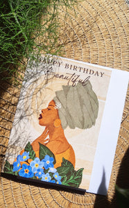 The Efia Black Greeting Card | African Birthday Card