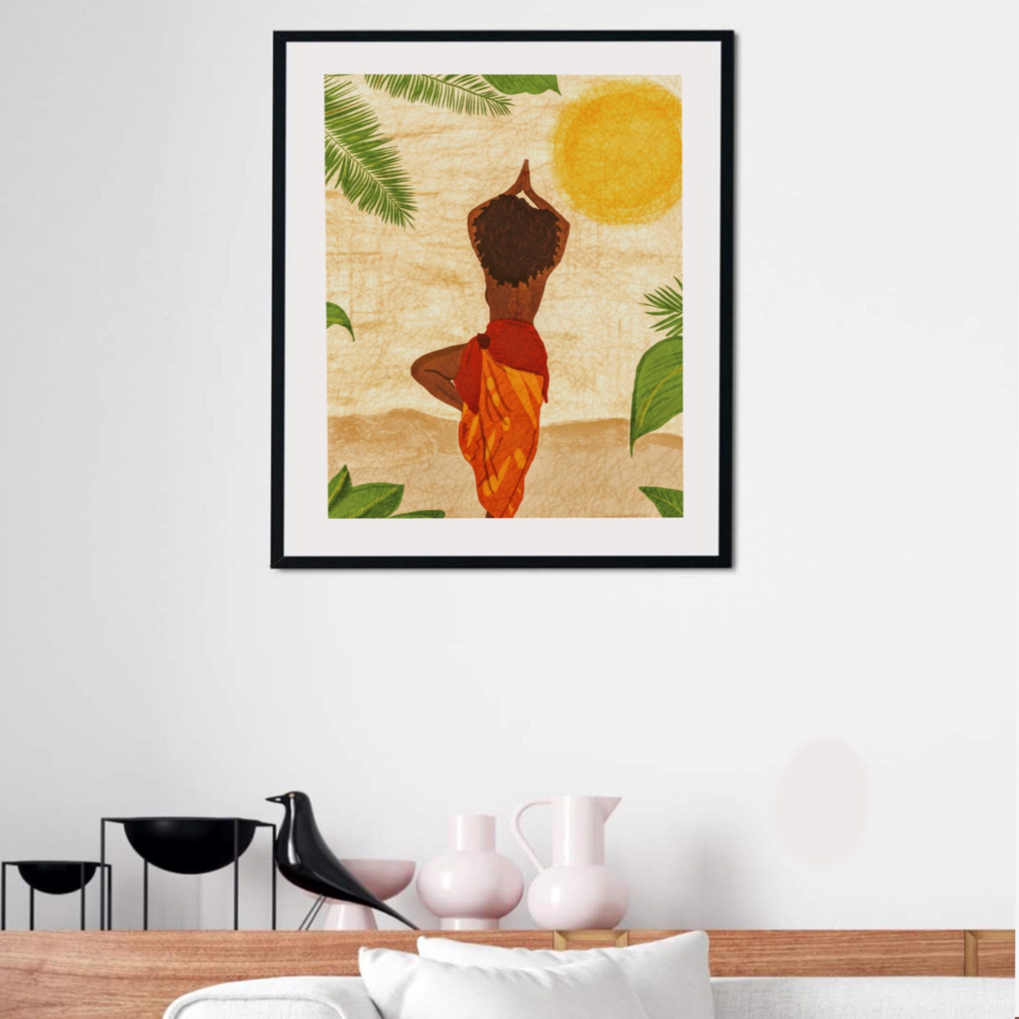 Baki - African Woman Yoga  Print