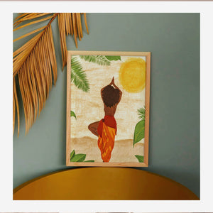 Baki - African Woman Yoga  Print